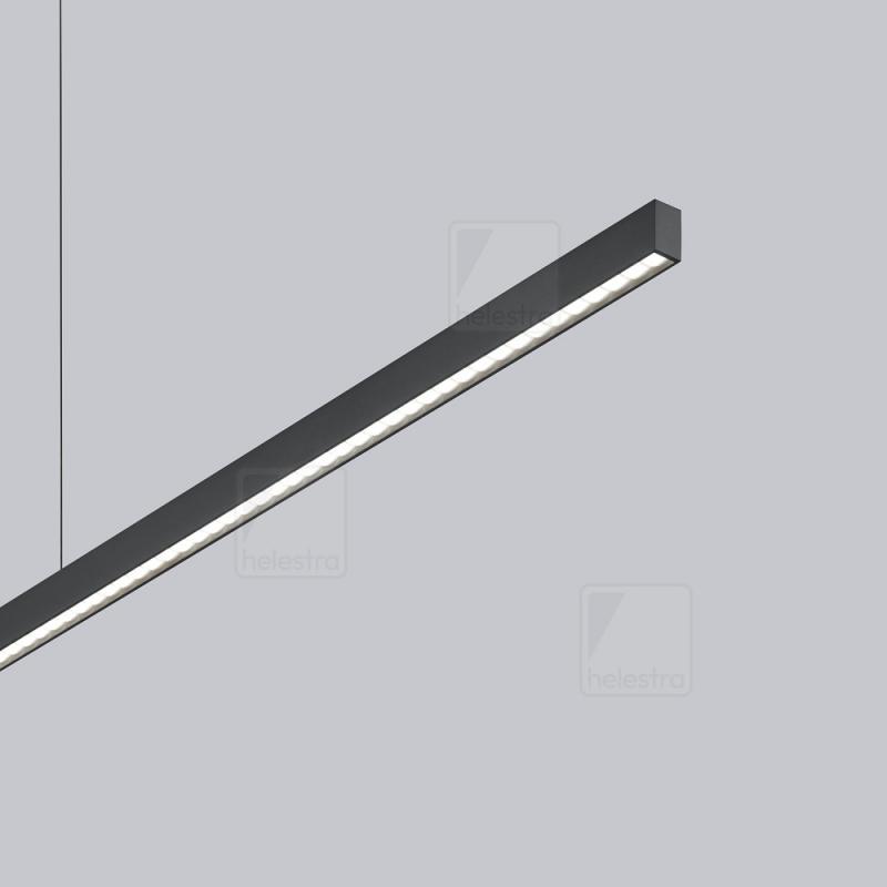 Helestra LOOPY-evo Pendelleuchte LED 42W Mattschwarz