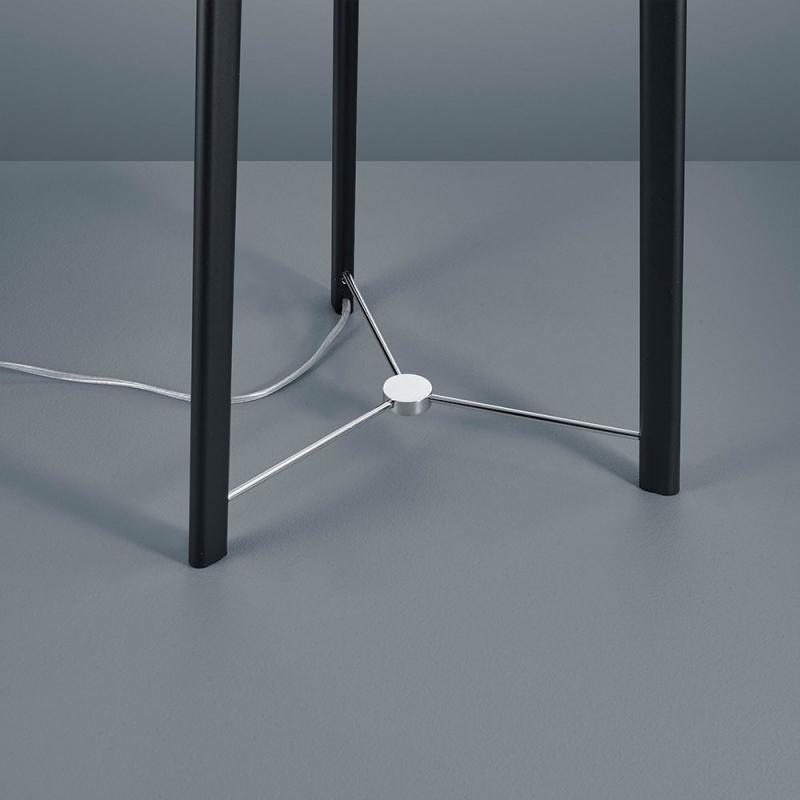 Dreibein Stehleuchte Helestra CERTO mit weißem Schirm