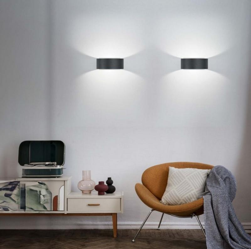 Helestra LED Wandleuchte FOSCA in mattem Schwarz