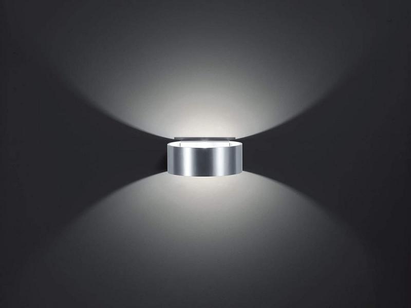 HELESTRA FOSCA LED Wandleuchte 9 W 580 lm 3000 K Warmweiß 160 mm Aluminium matt indirektes Licht