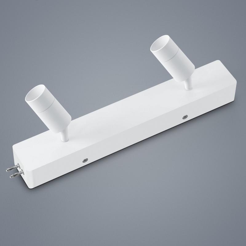 Helestra Vigo LED Lichtschienen Spot mit Endeinspeisung in mattweiß dimmbar