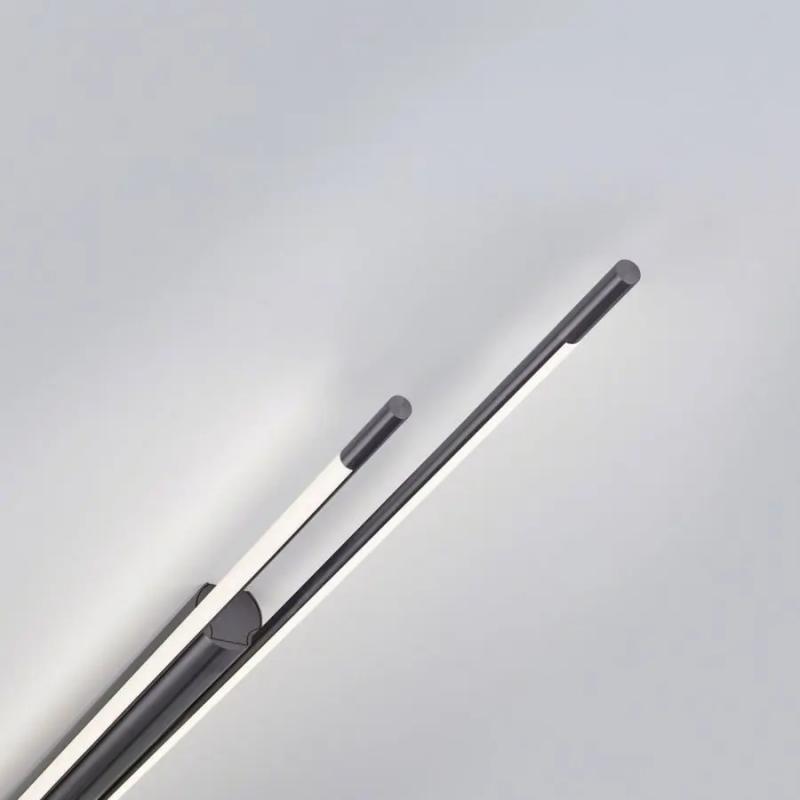 150cm Helestra LEDA LED Deckenleuchte in titangrau eloxiert