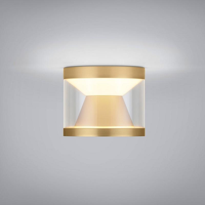 Helestra  PORO Deckenleuchte LED Ø100 mm 10W 860lm 2700K CRI90 mattgold dimmbar IP20