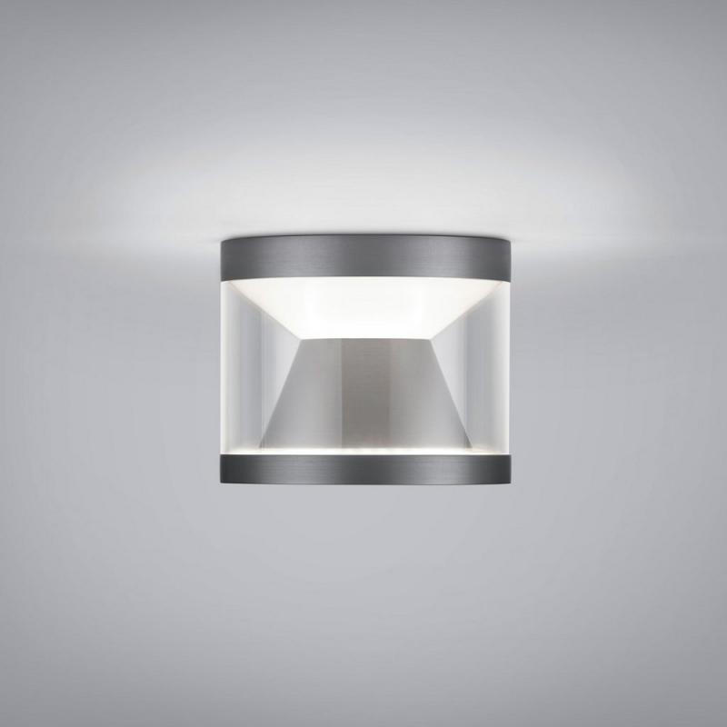Helestra PORO Deckenleuchte LED Ø100 mm 10W 860lm 2700K CRI90 titangrau eloxiert dimmbar IP20