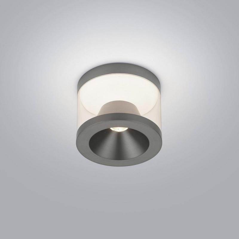 Helestra PORO Deckenleuchte LED Ø100 mm 10W 860lm 2700K CRI90 titangrau eloxiert dimmbar IP20