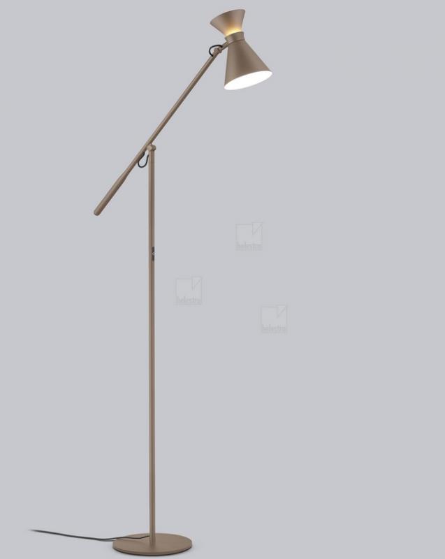 Helestra Stehleuchte LUK aus Aluminium in coffee dimmbar