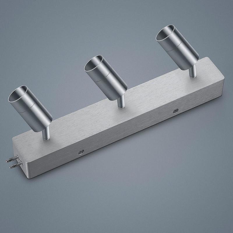 Helestra 3-flammiger LED Deckenstrahler Endgehäuse / Endeinspeisung in mattnickel dimmbar