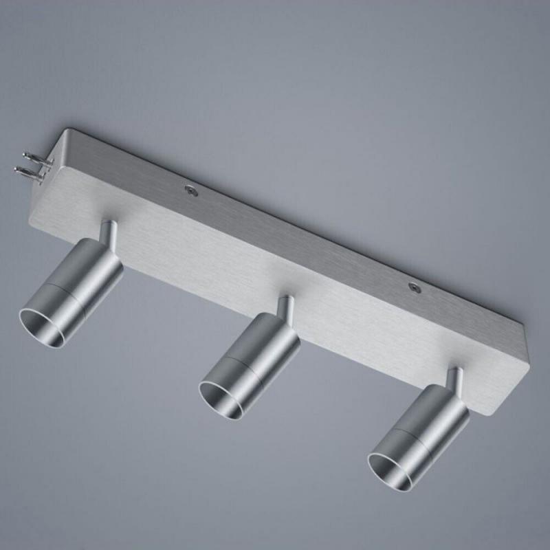 Helestra 3-flammiger LED Deckenstrahler Endgehäuse / Endeinspeisung in mattnickel dimmbar