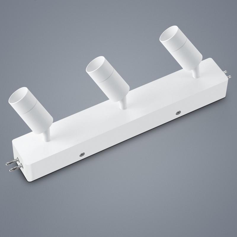 Helestra 3-flammiger LED Deckenstrahler Mitteleinspeisung in mattweiß dimmbar