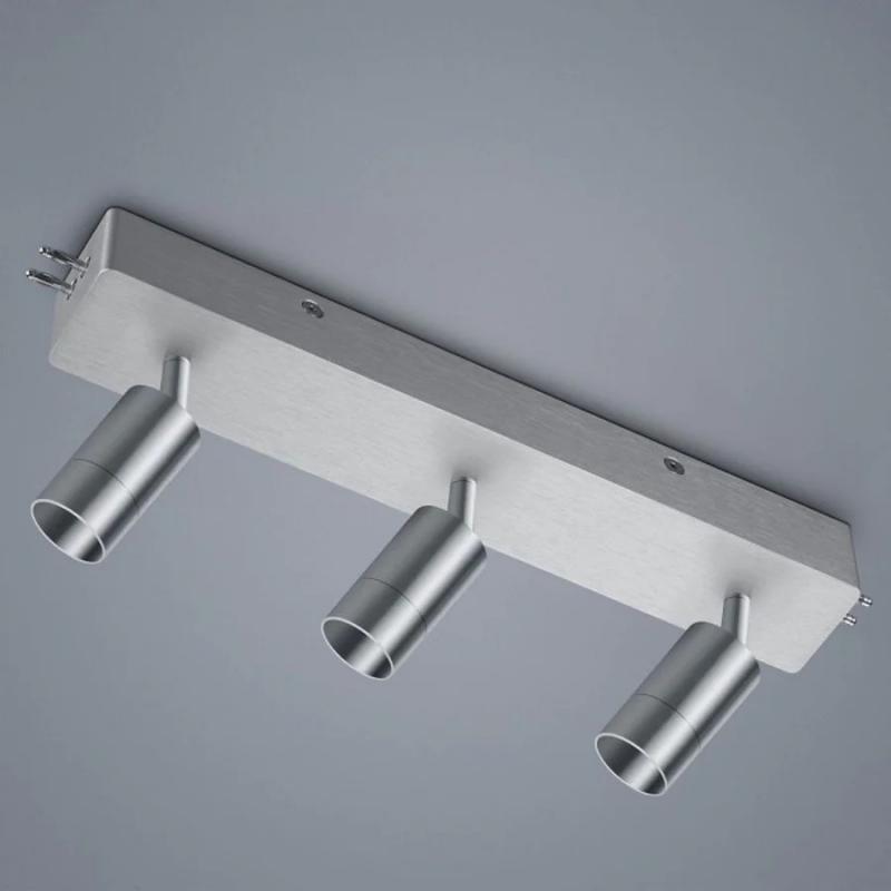 Helestra 3-flammiger LED Deckenstrahler Mitteleinspeisung in mattnickel  dimmbar