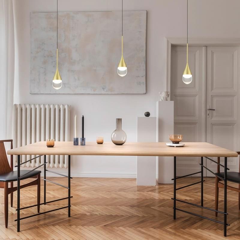 HELESTRA DEEP LED Pendelleuchte 24 W 2130 lm 2700 K Warmweiß 3-flammig dimmbar höhenverstellbar Schwarz-Gold