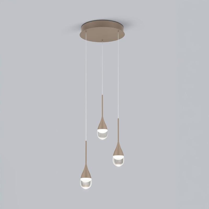 HELESTRA DEEP LED Pendelleuchte 24 W 2130 lm 2700 K Warmweiß 3-flammig dimmbar höhenverstellbar Coffee