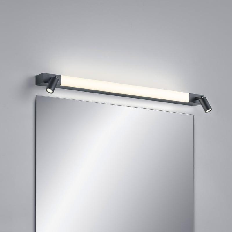 90cm Helestra NERO LED Wand-/Spiegelleuchte Schwarz matt – Dreh- und schwenkbare Badleuchte mit CCT-Switch