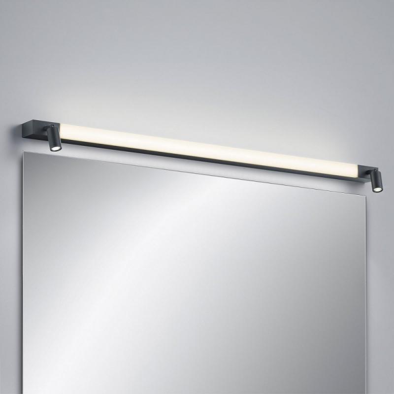 90cm Helestra NERO LED Wand-/Spiegelleuchte Schwarz matt – Dreh- und schwenkbare Badleuchte mit CCT-Switch