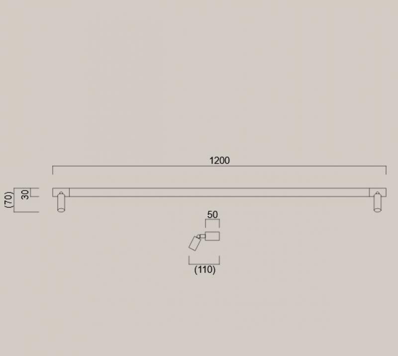 120cm Helestra NERO LED Wandleuchte  –  Spiegelleuchte mit umschaltbarer Lichtfarbe und schwenkbaren Strahlern