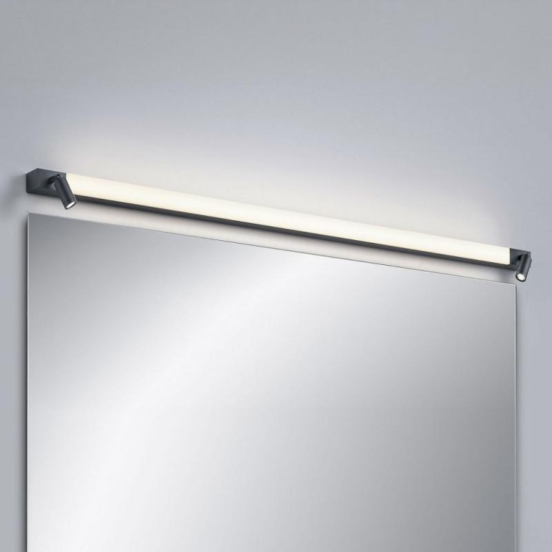 120cm Helestra NERO LED Wand-/Spiegelleuchte Schwarz matt – Dreh- und schwenkbare Badleuchte mit CCT-Switch