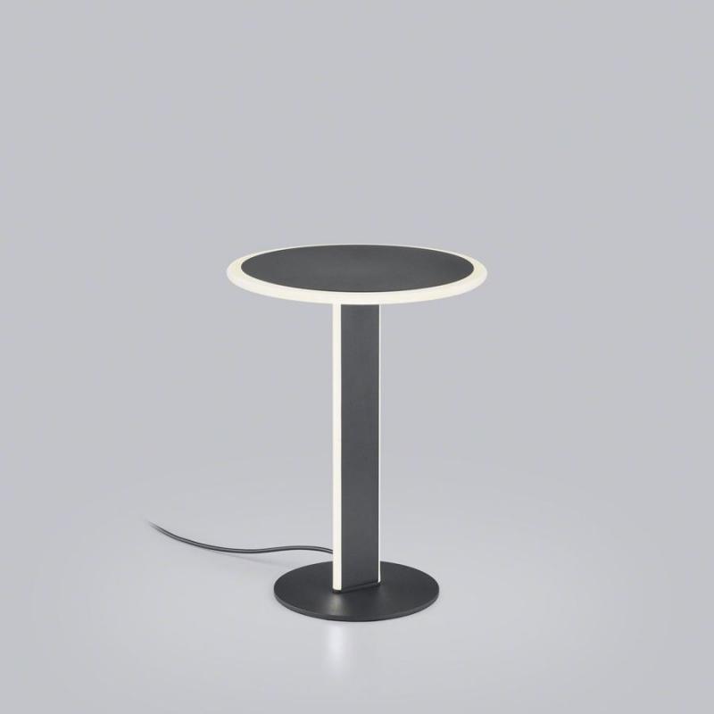 Helestra VAYA Tischleuchte mattschwarz mit Acryldiffusor satiniert