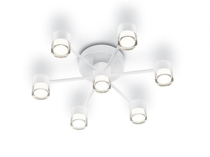 HELESTRA KALA LED Deckenleuchte 25 W 1850 lm 2700 K Warmweiß 7-flammig dimmbar Casambi-fähig Weiß matt