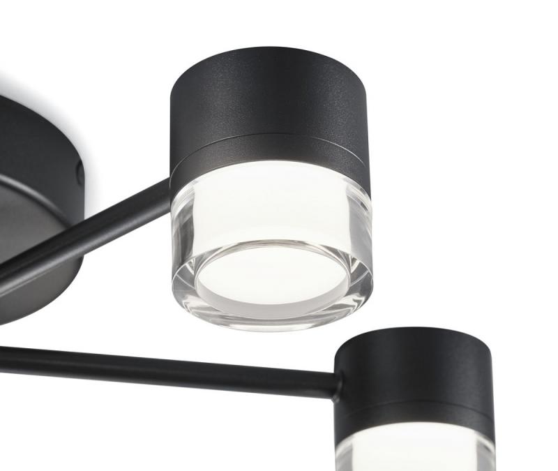 HELESTRA KALA LED Deckenleuchte 42 W 3350 lm 2700 K Warmweiß 11-flammig dimmbar Casambi-fähig Schwarz matt