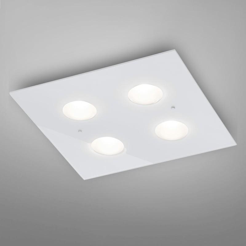 HELESTRA NOMI LED Deckenleuchte 28 W 3180 lm 2700 K Warmweiß 4-flammig dimmbar Weiß