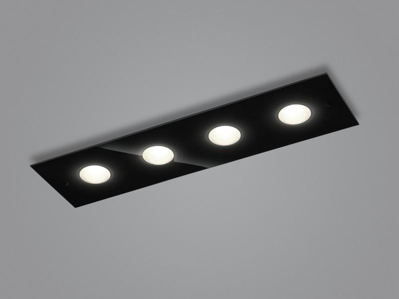 HELESTRA NOMI LED Deckenleuchte 28 W 3180 lm 2700 K Warmweiß 4-flammig dimmbar Schwarz