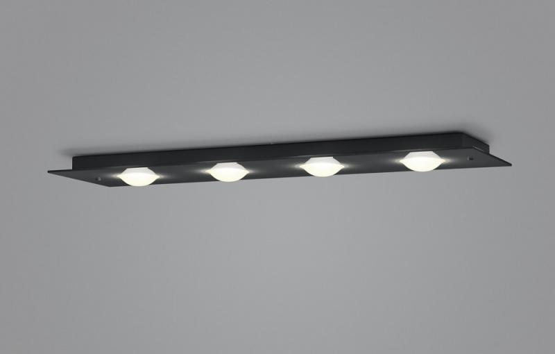 HELESTRA NOMI LED Deckenleuchte 28 W 3180 lm 2700 K Warmweiß 4-flammig dimmbar Schwarz