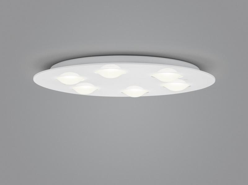 HELESTRA NOMI LED Deckenleuchte 36 W 4630 lm 2700 K Warmweiß 6-flammig dimmbar Weiß