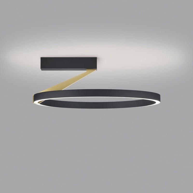 HELESTRA ELARA LED Deckenleuchte 25 W 1930 lm 2700 K Warmweiß dimmbar Schwarz Gold
