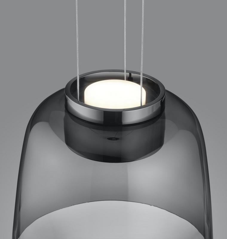 HELESTRA ODA LED Pendelleuchte 25 W 1810 lm 2700 K Warmweiß dimmbar Schwarzchrom