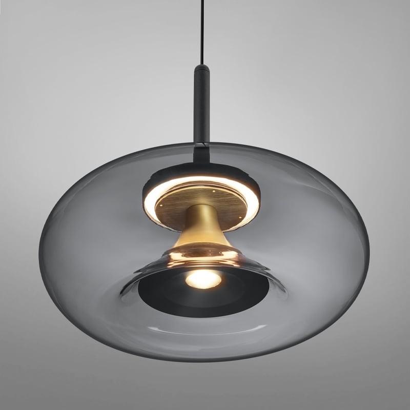 HELESTRA SICA LED Pendelleuchte 17 W 1750 lm 2700 K Warmweiß dimmbar Schwarz Gold