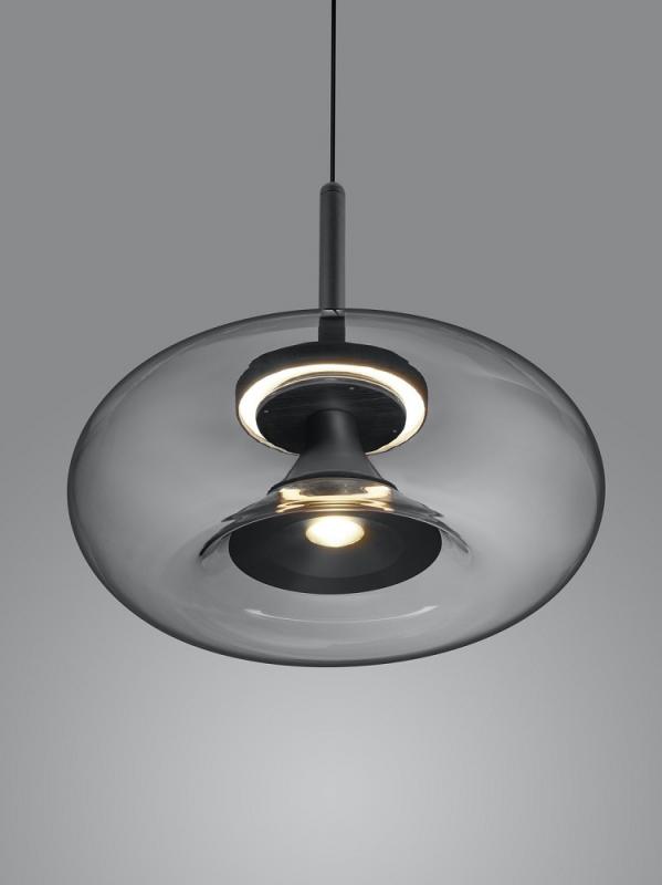 HELESTRA SICA LED Pendelleuchte 3-flammig 27 W 2780 lm 2700 K Warmweiß dimmbar Schwarz matt