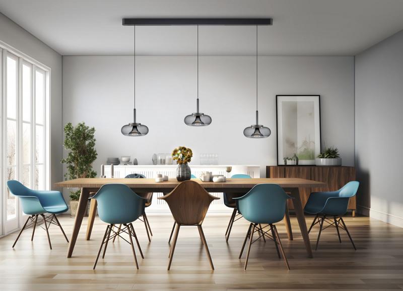 HELESTRA SICA LED Pendelleuchte 3-flammig 27 W 2780 lm 2700 K Warmweiß dimmbar Schwarz Gold