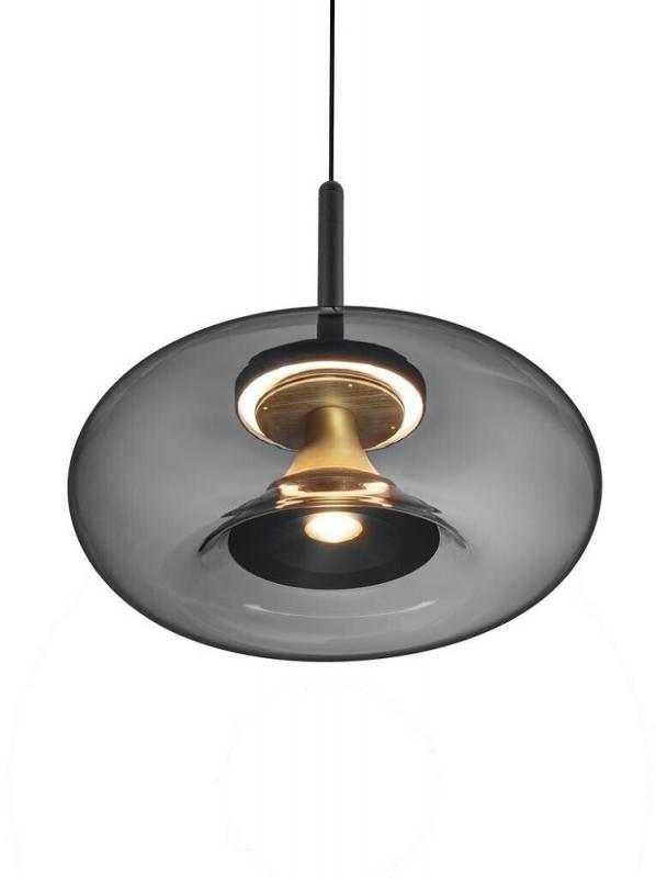 HELESTRA SICA LED Pendelleuchte 3-flammig 27 W 2780 lm 2700 K Warmweiß dimmbar Schwarz Gold