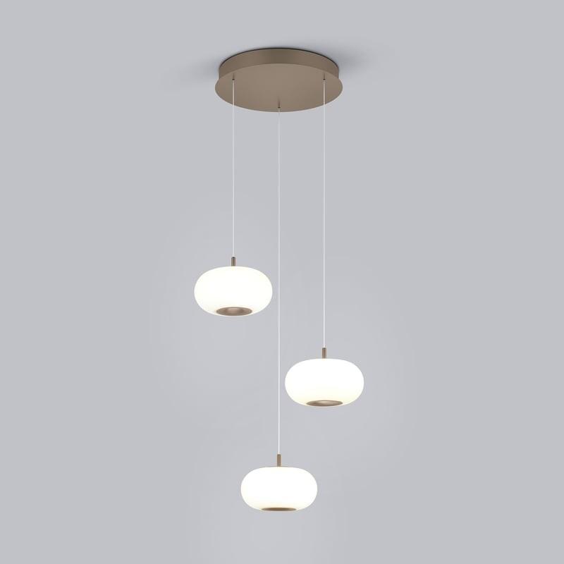 HELESTRA SAPO LED-Pendelleuchte 3-flammig rund 36 W 3270 lm 2700 K Warmweiß Plus 36° 230 V dimmbar Coffee