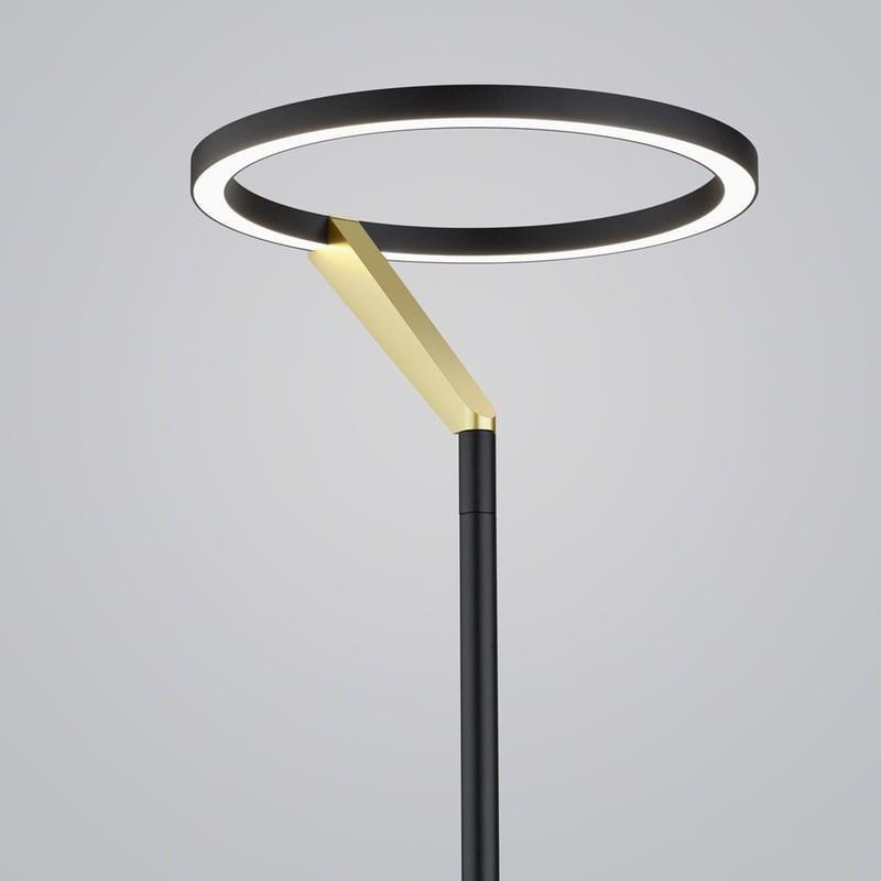 HELESTRA ELARA LED-Stehleuchte 13,5 W 920 lm 2700 K Warmweiß Plus Ra 90 230 V dimmbar Schwarz/Gold