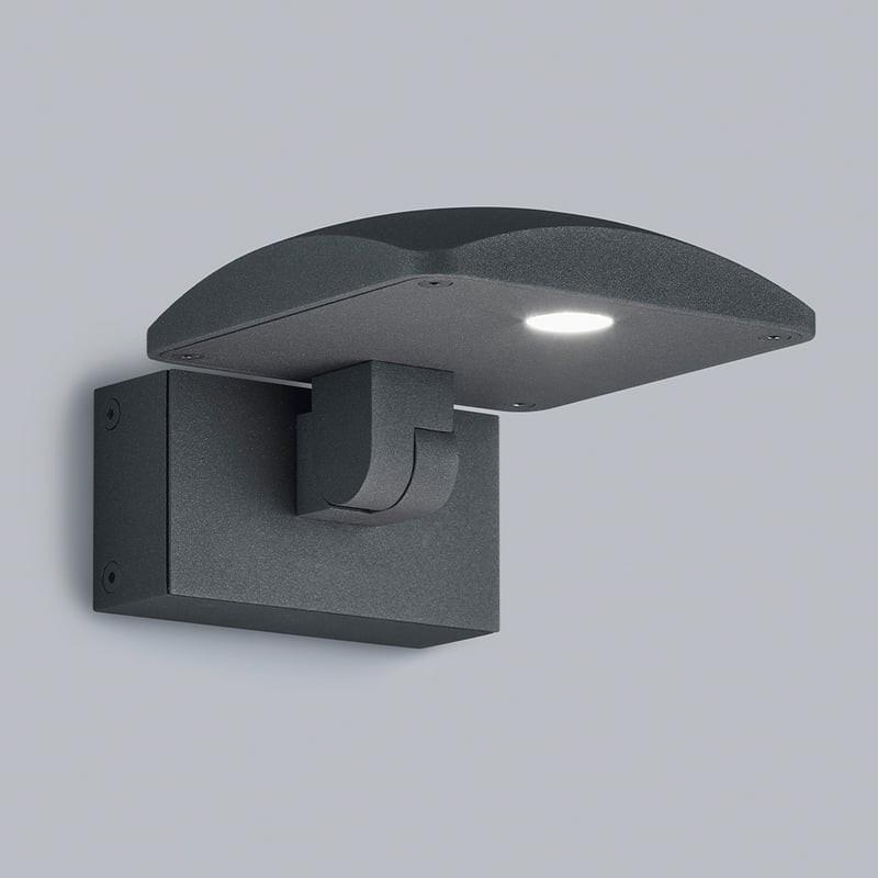 HELESTRA LUR LED-Wandleuchte 10,5 W 710 lm 3000 K Warmweiß Ra 90 230 V IP54 kippbar Graphit