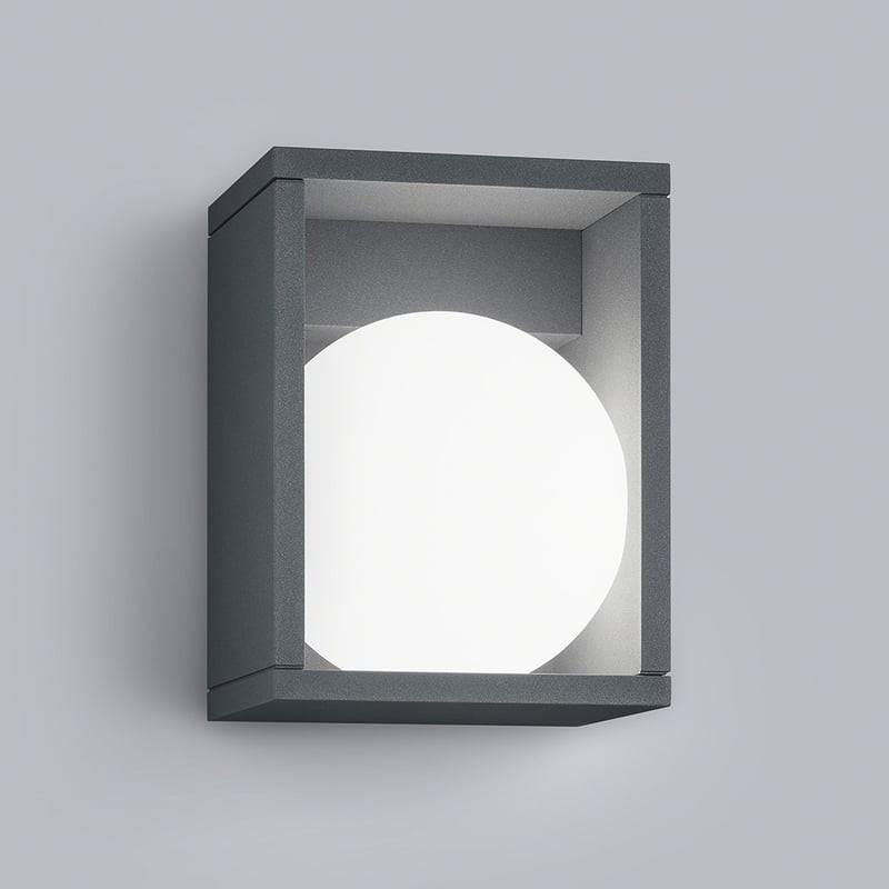 HELESTRA DAY LED-Wandleuchte 8,3 W 590 lm 3000 K Warmweiß Ra 90 230 V IP65 Graphit
