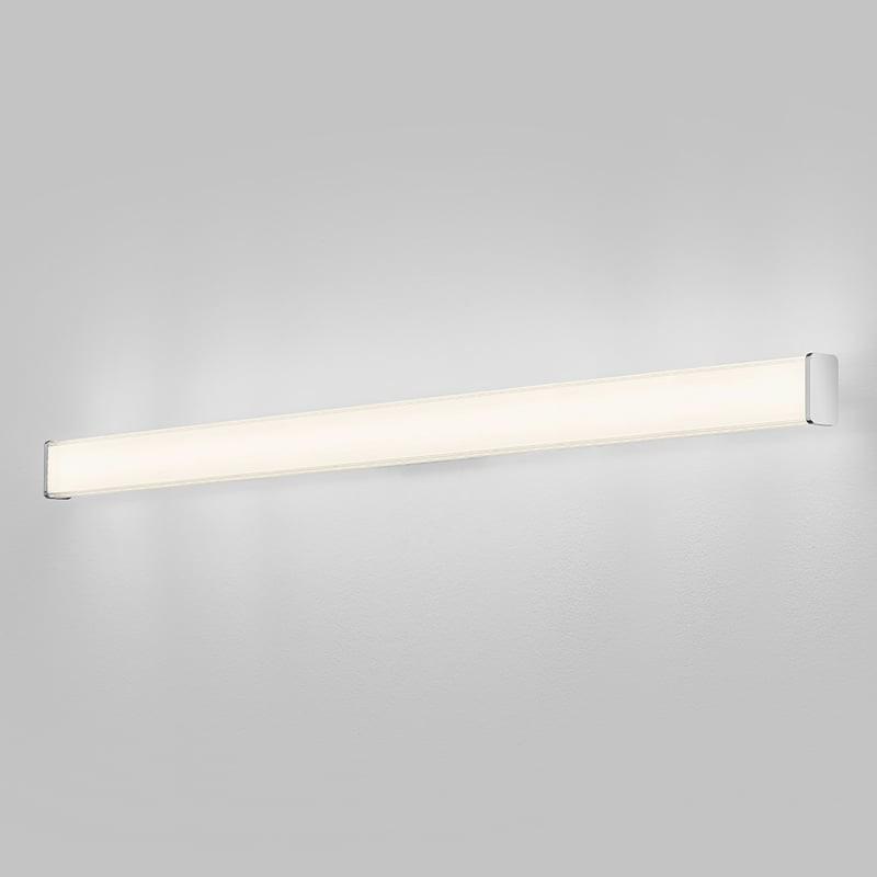 HELESTRA ALLA LED-Wandleuchte 24 W 1890 lm 3000/4000 K Warmweiß/Neutralweiß Ra 90 230 V IP44 Chrom 120 cm