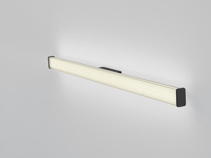 HELESTRA ALLA LED-Wandleuchte 24 W 1890 lm 3000/4000 K Warmweiß / /Neutralweiß Ra 90 230 V IP44 Mattschwarz 120 cm