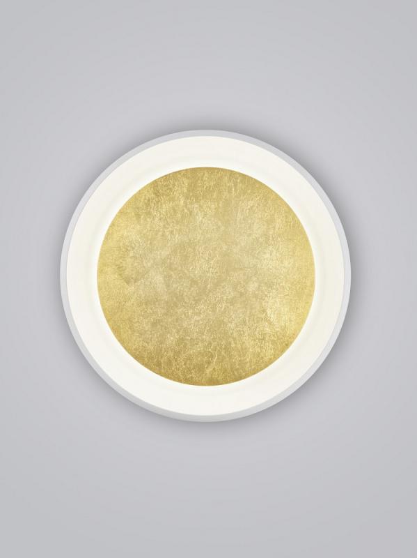 HELESTRA TYRA LED-Wand-/Deckenleuchte 32 W 3440 lm 2700 K Warmweiß Ra 90 230 V IP20 dimmbar Weiß/Gold 54 cm