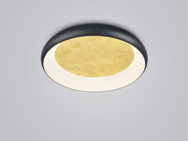 HELESTRA TYRA LED-Wand-/Deckenleuchte 32 W 3440 lm 2700 K Warmweiß Ra 90 230 V IP20 dimmbar Schwarz/Gold 54 cm