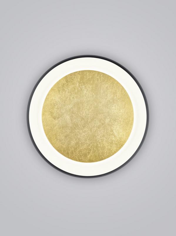 HELESTRA TYRA LED-Wand-/Deckenleuchte 32 W 3440 lm 2700 K Warmweiß Ra 90 230 V IP20 dimmbar Schwarz/Gold 54 cm