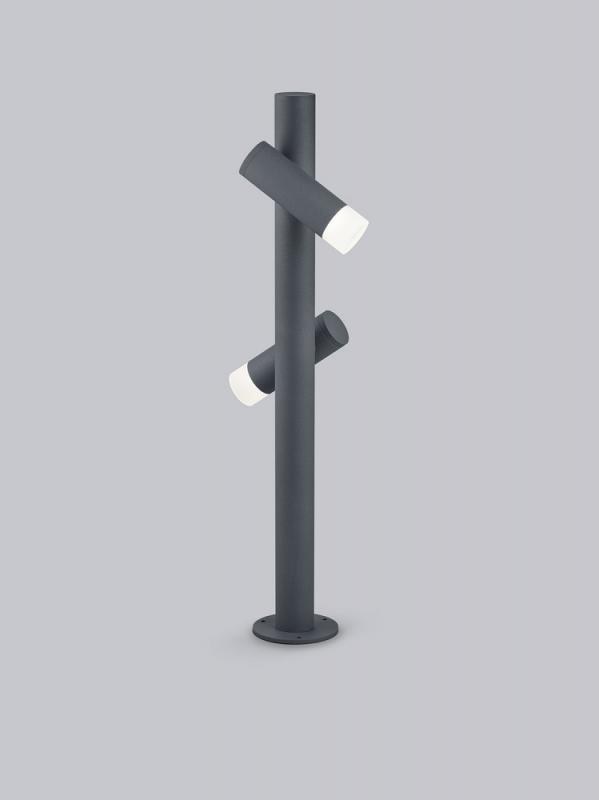 HELESTRA LOCI LED-Pollerleuchte Graphit 12 W 3000 K Warmweiß 780 lm IP65 schwenkbar