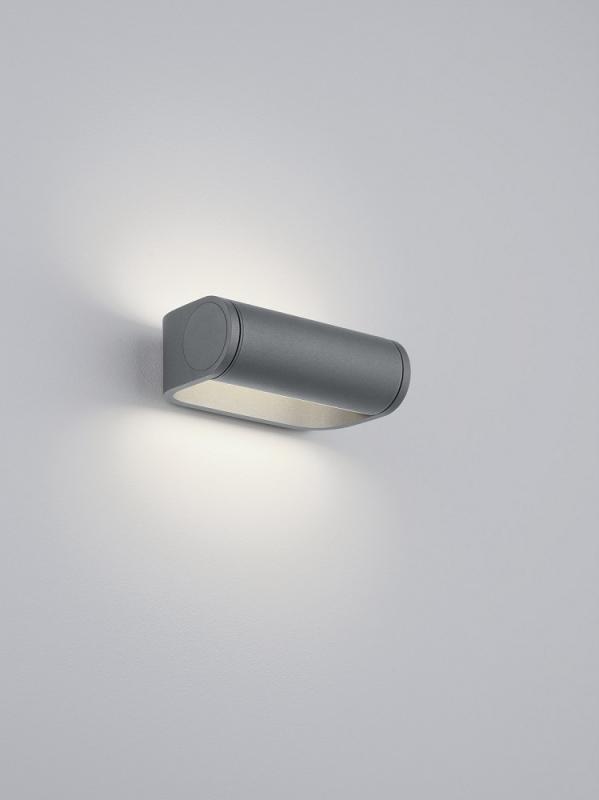 HELESTRA LUZ44 LED-Wandleuchte Graphit 9 W 2700 K Warmweiß 850 lm dimmbar drehbarer Leuchtenkopf