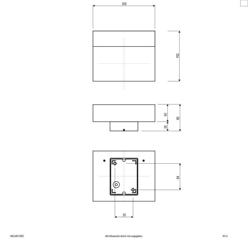EVN Stilvolle LED Hausnummernleuchte weiß IP54 warmweißes Licht