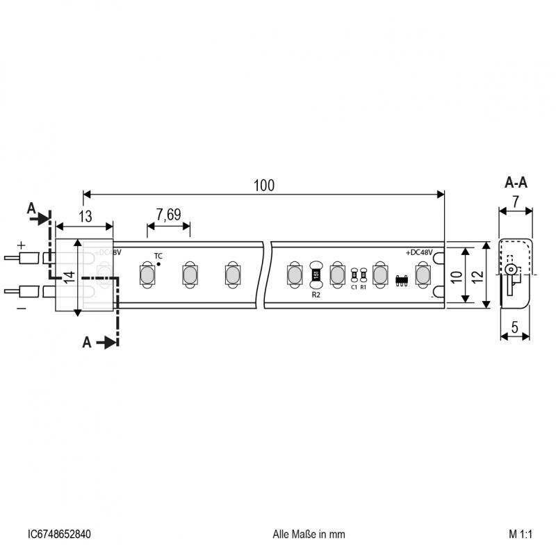 EVN Niedervolt LED-Strip, IP67, kürzbar IC6748652840