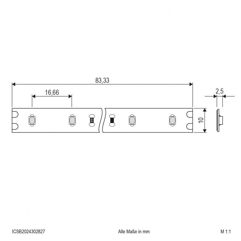 EVN Niedervolt LED-Strip, IP20, kürzbar ICSB2024302827
