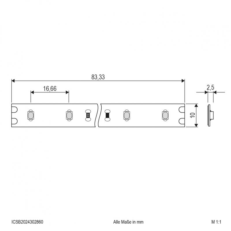 EVN Niedervolt LED-Strip, IP20, kürzbar ICSB2024302860