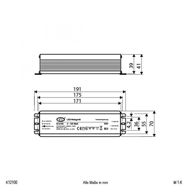 EVN 12V/DC LED-Netzgerät K12100