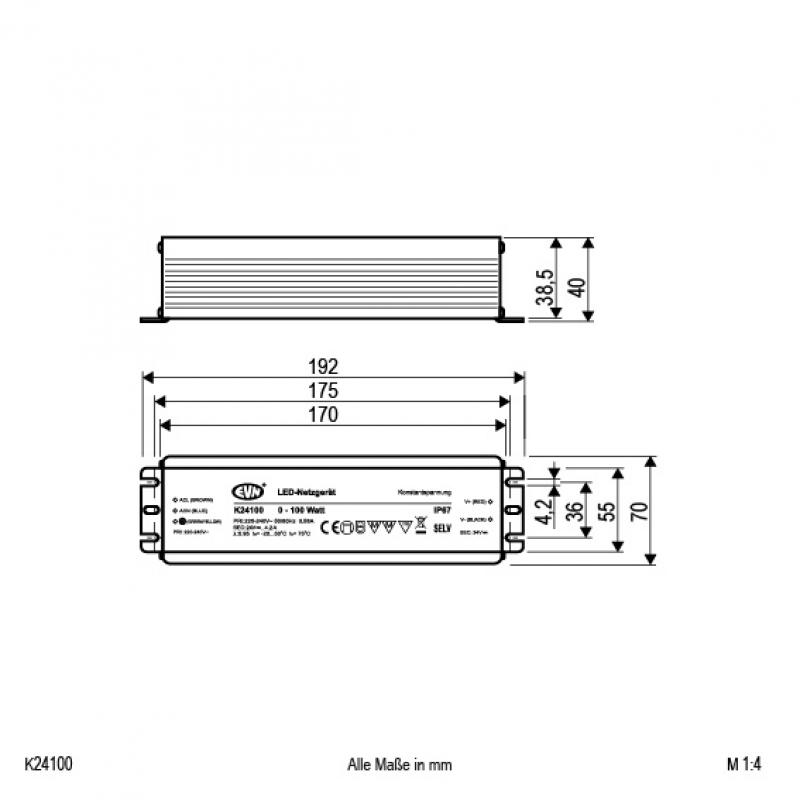 EVN 24V/DC LED-Netzgerät K24100